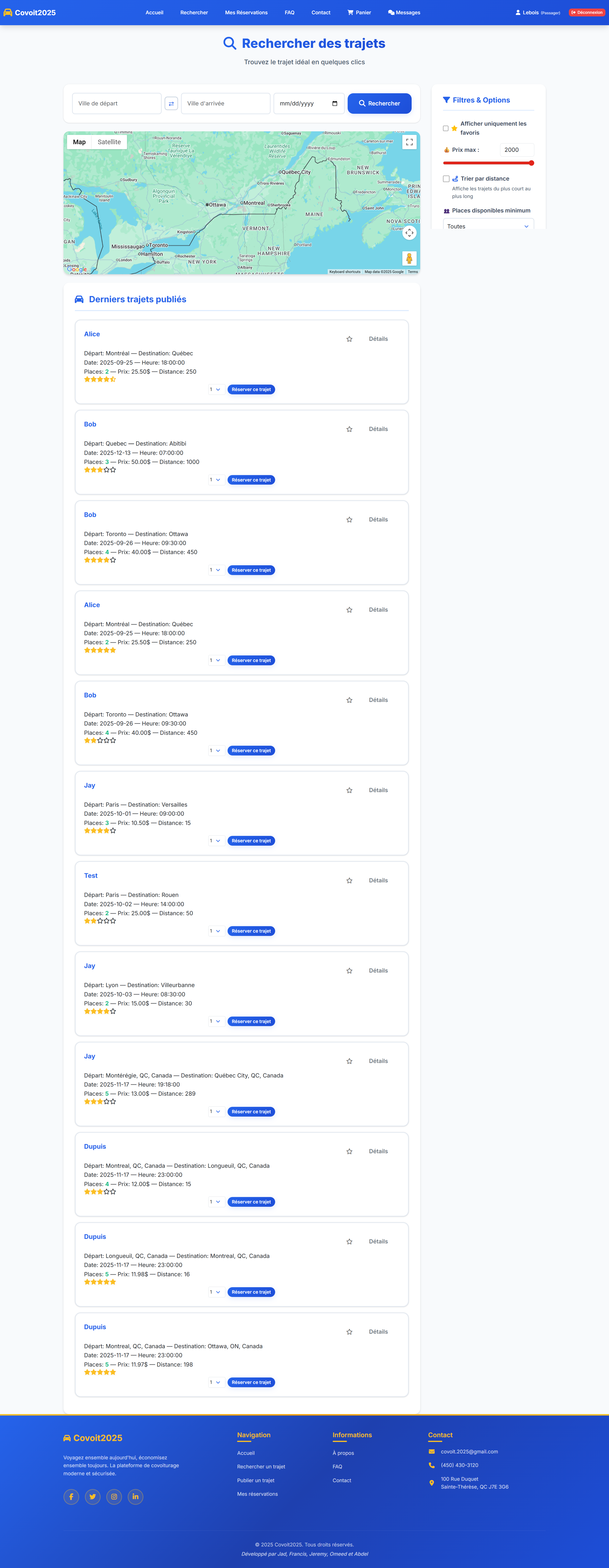 Recherche de Trajets